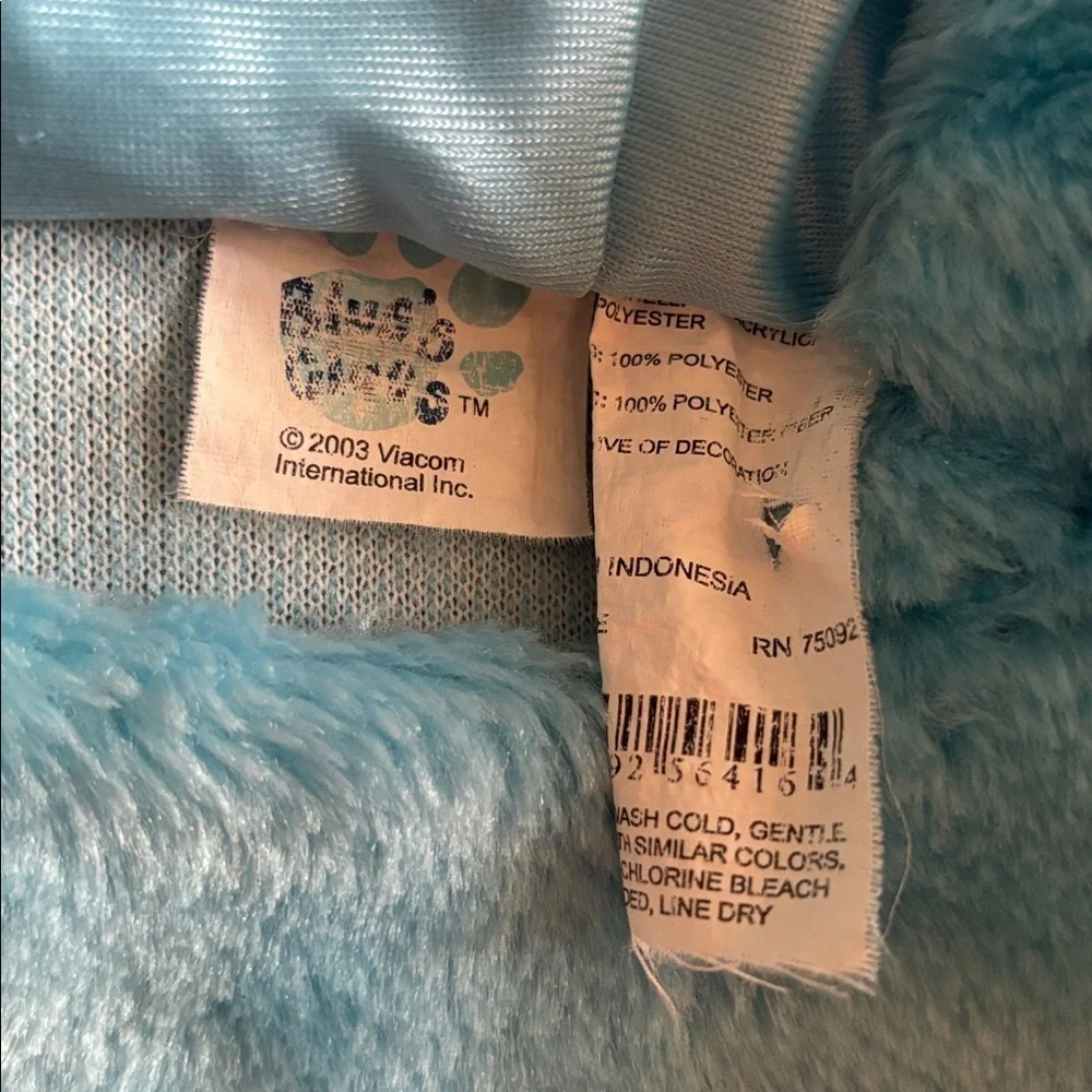 VTG 2003 Blues Clues Hooded Dog Plush Halloween Costume 4-6 Soft Blue Pullover